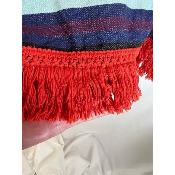 Uncle Frank Dress Womens Size Small Multicolor Stripe Western Fringe Cotton - Picture 7 of 10